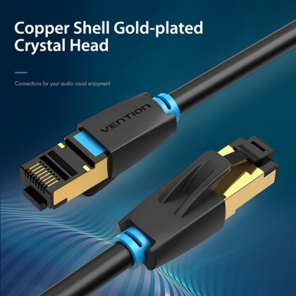 VENTION Cat.8 SFTP Patch 0.5M 2.5G/5G/10Gbps Super Speed Fast Transmission Cable For Gaming Server Workstation Hosting