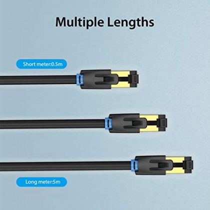 VENTION Cat.8 SFTP Patch 0.5M 2.5G/5G/10Gbps Super Speed Fast Transmission Cable For Gaming Server Workstation Hosting