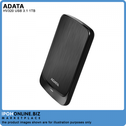 ADATA HV320 USB 3.1 1TB 2.5" Portable Slim 10.7mm External Hard Disk Drive ADATA HV320 USB 3.1 1TB 2.5" Portable Slim 10.7mm External Hard Disk Drive
