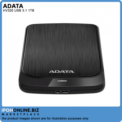 ADATA HV320 USB 3.1 1TB 2.5" Portable Slim 10.7mm External Hard Disk Drive ADATA HV320 USB 3.1 1TB 2.5" Portable Slim 10.7mm External Hard Disk Drive