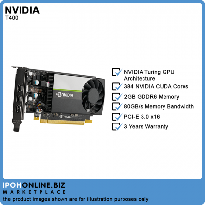 Leadtek NVIDIA Quadro T400 2GB GDDR6 3 x mDP Professional Graphics Card With Low Profile Bracket Leadtek NVIDIA Quadro T400 2GB GDDR6 3 x mDP Professional Graphics Card With Low Profile Bracket