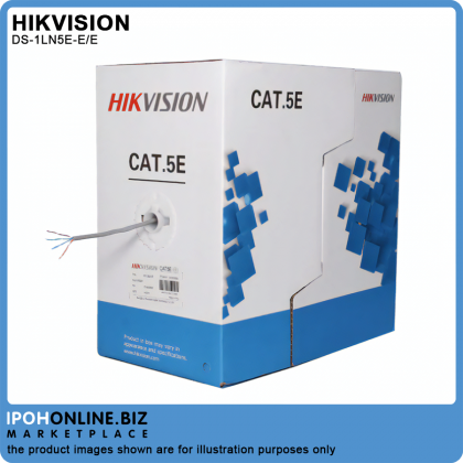 Hikvision DS-1LN5E-E/E UTP CAT 5E Network Cable 305 Meter (Solid Copper, 0.45 mm, CMX)