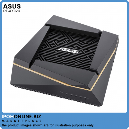 ASUS RT-AX92U AX6100 Tri-Band Smart WiFi 6 (802.11ax) Gaming Router with Ai Mesh & AiProtection Pro - 800Mbps