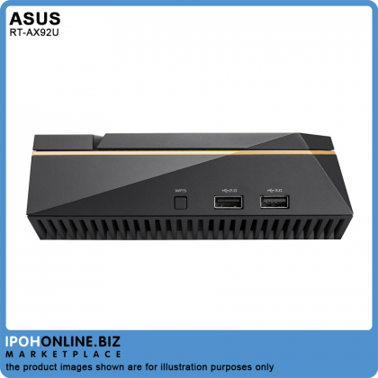 ASUS RT-AX92U AX6100 Tri-Band Smart WiFi 6 (802.11ax) Gaming Router with Ai Mesh & AiProtection Pro - 800Mbps