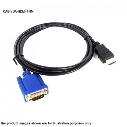 VGA Male To HDMI Output 1080P HD TV AV HDTV Video Cable Converter Adapter - 1.8M