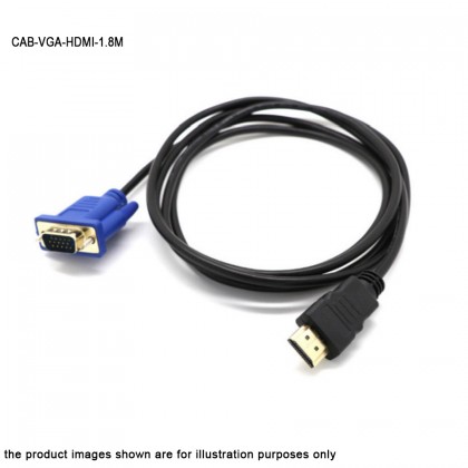 VGA Male To HDMI Output 1080P HD TV AV HDTV Video Cable Converter Adapter - 1.8M