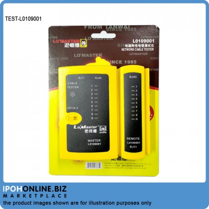 RJ11/RJ45 LAN Network Cable Tester L0109001 FREE One 9V battery 