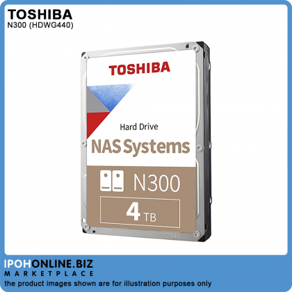 Toshiba N300 HDWG440 4TB 7200RPM 256MB Buffer 3.5" Internal Desktop Server NAS SATA HDD Toshiba N300 HDWG440 4TB 7200RPM 256MB Buffer 3.5" Internal Desktop Server NAS SATA HDD