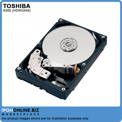 Toshiba N300 HDWG440 4TB 7200RPM 256MB Buffer 3.5" Internal Desktop Server NAS SATA HDD Toshiba N300 HDWG440 4TB 7200RPM 256MB Buffer 3.5" Internal Desktop Server NAS SATA HDD