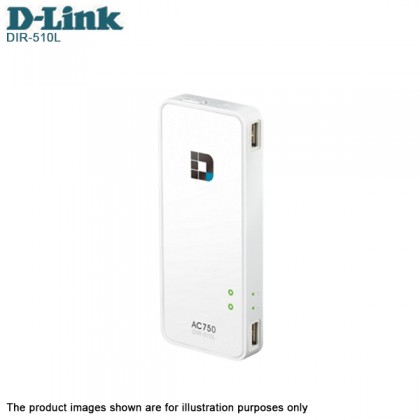 D-Link DIR-510L Wi-Fi AC 750Mbps Portable Router and Charger (4000Mhz)Support 3G / 4G LTE Adapter 