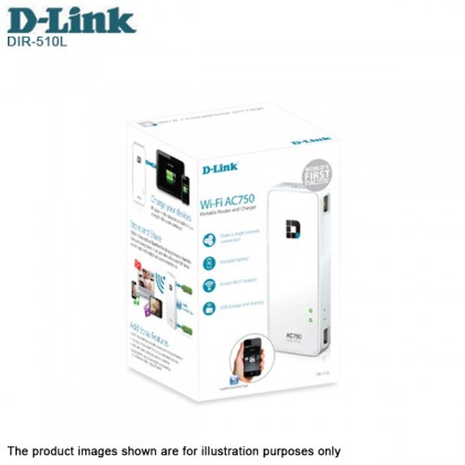 D-Link DIR-510L Wi-Fi AC 750Mbps Portable Router and Charger (4000Mhz)Support 3G / 4G LTE Adapter 
