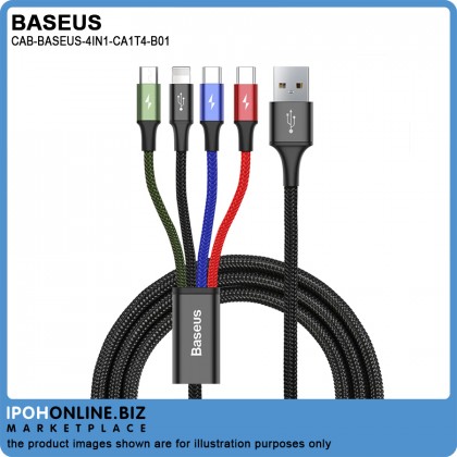 Baseus 4 in1 USB Cable IP+Micro USB+Type-C Ports Cable (1.2M) Baseus 4 in1 USB Cable IP+Micro USB+Type-C Ports Cable (1.2M)