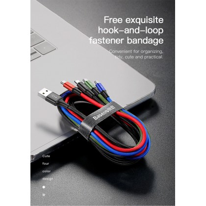 Baseus 4 in1 USB Cable IP+Micro USB+Type-C Ports Cable (1.2M) Baseus 4 in1 USB Cable IP+Micro USB+Type-C Ports Cable (1.2M)