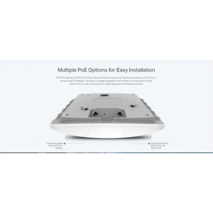 TP-LINK EAP245 V3 AC1750 Wireless MU-MIMO Dual Band Gigabit Ceiling Mount Access Point