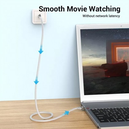 VENTION Ethernet Cable CAT6A SFTP Patch RJ45 Lan High Speed 2.5G/5G/10Gbps Network Cable - 5M For Gaming Server Workstation Hosting