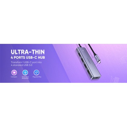 UGREEN 4-Port USB3.0 Hub With USB-C Power Supply UGREEN 4-Port USB3.0 Hub With USB-C Power Supply
