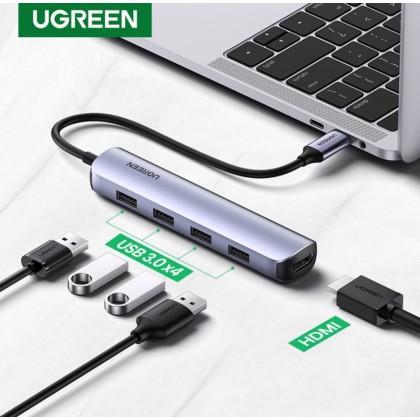 UGREEN USB-C To 4 x USB 3.0 + HDMI Multifunction Adapter