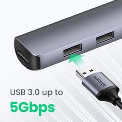 UGREEN USB-C To 4 x USB 3.0 + HDMI Multifunction Adapter