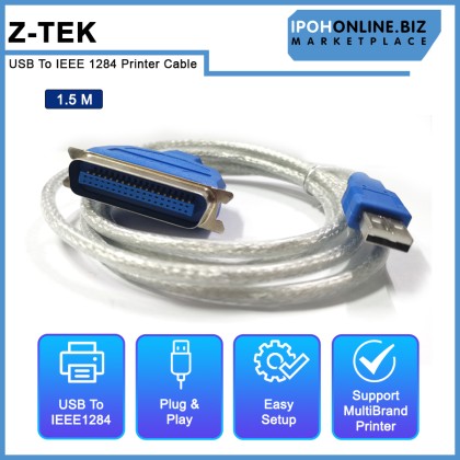 USB to IEEE 1284 Cable 36 Pin Parallel Male Printer Cable USB to IEEE 1284 Cable 36 Pin Parallel Male Printer Cable