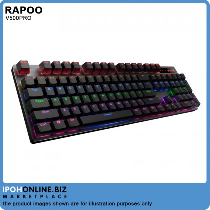 RAPOO V500 Pro Backlit Mechanical Gaming Keyboard - Blue Switch Edition RAPOO V500 Pro Backlit Mechanical Gaming Keyboard - Blue Switch Edition