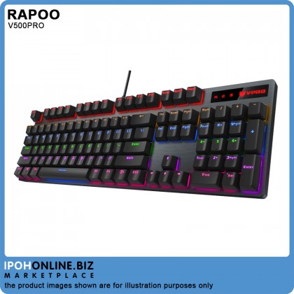 RAPOO V500 Pro Backlit Mechanical Gaming Keyboard - Blue Switch Edition RAPOO V500 Pro Backlit Mechanical Gaming Keyboard - Blue Switch Edition