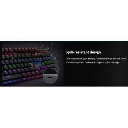 RAPOO V500 Pro Backlit Mechanical Gaming Keyboard - Blue Switch Edition RAPOO V500 Pro Backlit Mechanical Gaming Keyboard - Blue Switch Edition