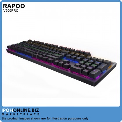 RAPOO V500 Pro Backlit Mechanical Gaming Keyboard - Blue Switch Edition RAPOO V500 Pro Backlit Mechanical Gaming Keyboard - Blue Switch Edition