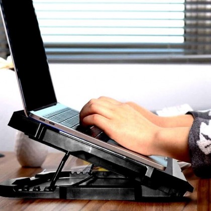 Zee-Cool ZC-77 Gaming Laptop Cooler Adjustable Speed USB Ports 2 Cooling Fan Laptop Cooling Pad