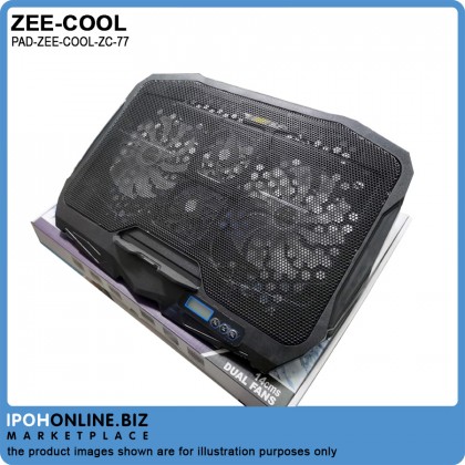 Zee-Cool ZC-77 Gaming Laptop Cooler Adjustable Speed USB Ports 2 Cooling Fan Laptop Cooling Pad