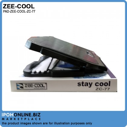 Zee-Cool ZC-77 Gaming Laptop Cooler Adjustable Speed USB Ports 2 Cooling Fan Laptop Cooling Pad