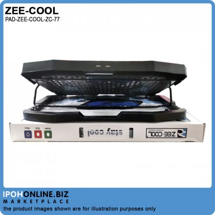 Zee-Cool ZC-77 Gaming Laptop Cooler Adjustable Speed USB Ports 2 Cooling Fan Laptop Cooling Pad