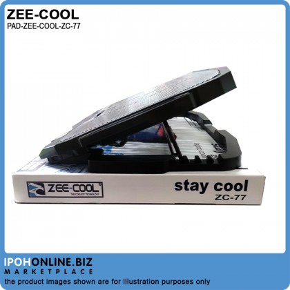 Zee-Cool ZC-77 Gaming Laptop Cooler Adjustable Speed USB Ports 2 Cooling Fan Laptop Cooling Pad