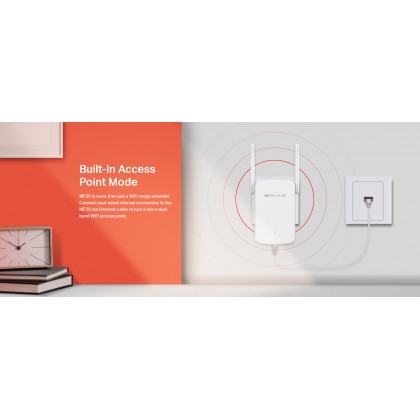 MERCUSYS ME30 AC1200 Wi-Fi Range Extender Works with Any Router or Wireless Access Point