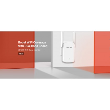 MERCUSYS ME30 AC1200 Wi-Fi Range Extender Works with Any Router or Wireless Access Point