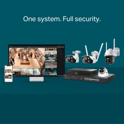 TP-LINK VIGI C340HPWSM 4MP Outdoor Full-Color Bullet Network IP Camera 4mm PoE ONVIF