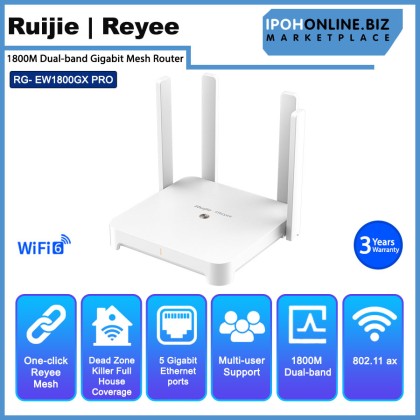 Ruijie Reyee RG-EW1800GX Pro AX1800 Wifi 6 1800M Dual-Band Gigabit Mesh Router