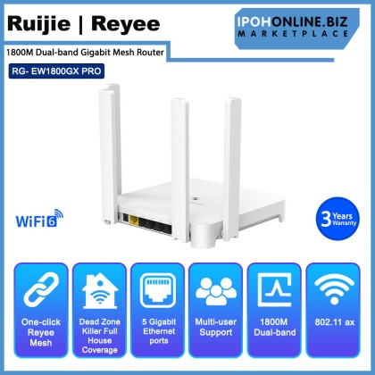Ruijie Reyee RG-EW1800GX Pro AX1800 Wifi 6 1800M Dual-Band Gigabit Mesh Router
