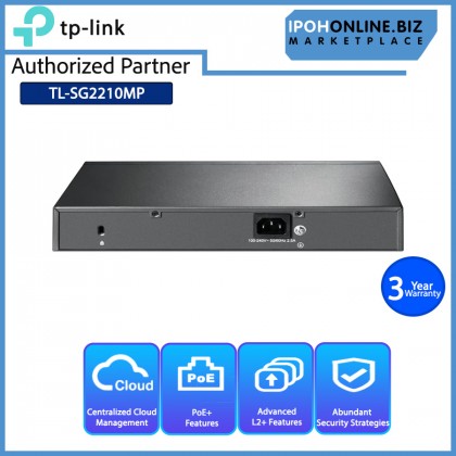 TP-LINK TL-SG2210MP JetStream 10-Port Gigabit Smart Switch with 8-Port PoE+
