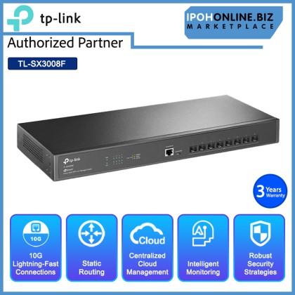TP-LINK TL-SX3008F JetStream 8-port 10GE SFP+ L2+ Managed Switch