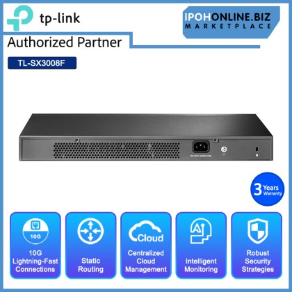 TP-LINK TL-SX3008F JetStream 8-port 10GE SFP+ L2+ Managed Switch