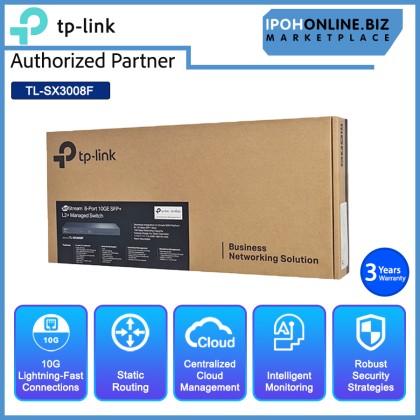 TP-LINK TL-SX3008F JetStream 8-port 10GE SFP+ L2+ Managed Switch