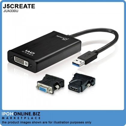 J5Create JUA330U DVI/HDMI/VGA Converter USB3.0 Display Adapter