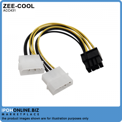 Zee-Cool ACC431 4 Pin Molex (x2) To 6 Pin PCIe Power Convertor