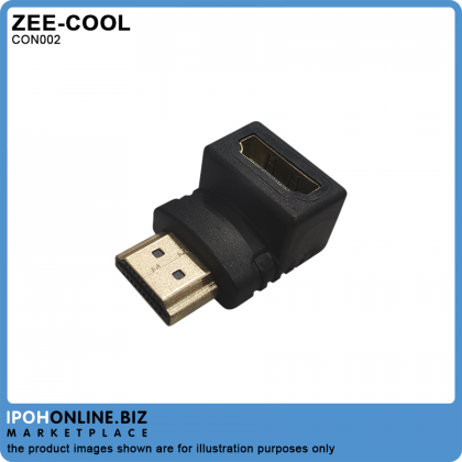 Zee-Cool CON002 HDMI To HDMI M/F L-Shape Connector