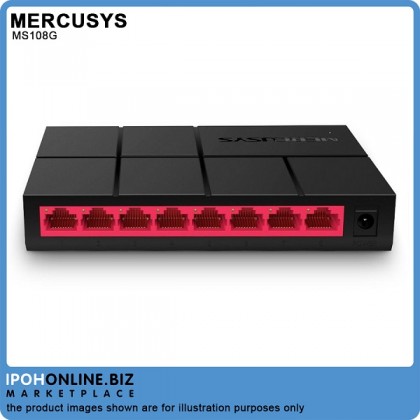 Mercusys MS108G 8-Port Gigabit 10/100/1000 Mbps Desktop Network Ethernet LAN Switch Mercusys MS108G 8-Port Gigabit 10/100/1000 Mbps Desktop Network Ethernet LAN Switch