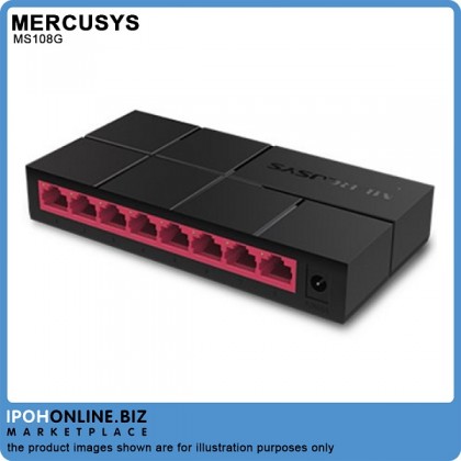 Mercusys MS108G 8-Port Gigabit 10/100/1000 Mbps Desktop Network Ethernet LAN Switch Mercusys MS108G 8-Port Gigabit 10/100/1000 Mbps Desktop Network Ethernet LAN Switch