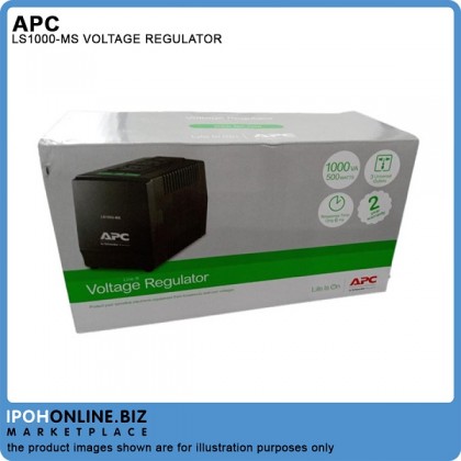 APC AVR LINE-R 1000VA LS1000-MS Automatic Voltage Regulator With 3 Universal Outlets APC AVR LINE-R 1000VA LS1000-MS Automatic Voltage Regulator With 3 Universal Outlets