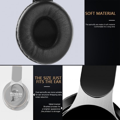 T7 On-Listening Bluetooth Headphone Earphone Noise Canceling Wireless Earphone Foldable Bass Stereo Bass