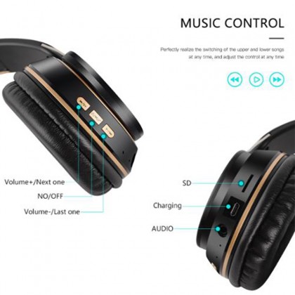 T7 On-Listening Bluetooth Headphone Earphone Noise Canceling Wireless Earphone Foldable Bass Stereo Bass