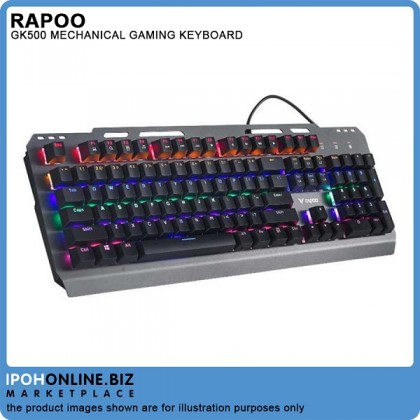 RAPOO GK500 RGB Backlit Mechanical Gaming Keyboard - Blue Switch Edition
